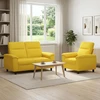 Sofa Sofos komplektas 2 vnt. Šviesi geltona Audinys