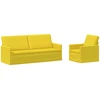 Sofa Sofos komplektas 2 vnt. Šviesi geltona Audinys