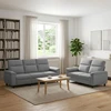 Sofa Sofos komplektas 2 vnt. Šviesiai pilka Audinys