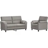 Sofa Sofos komplektas 2 vnt. Šviesiai pilka Aksomas