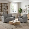 Sofa Sofos komplektas 2 vnt. Šviesiai pilka Aksomas