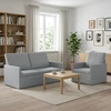 Sofa Sofos komplektas 2 vnt. Šviesiai pilka Audinys