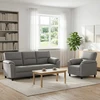Sofa Sofos komplektas 2 vnt. Šviesiai pilka Aksomas