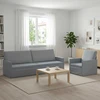 Sofa Sofos komplektas 2 vnt. Šviesiai pilka Audinys