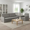 Sofa Sofos komplektas 2 vnt. Šviesiai pilka Aksomas