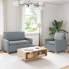 Sofa Sofos komplektas 2 vnt. Šviesiai pilka Audinys