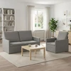 Sofa Sofos komplektas 2 vnt. Šviesiai pilka Aksomas