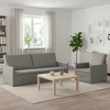 Sofa Sofos komplektas 2 vnt. Šviesiai pilka Aksomas