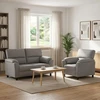Sofa Sofos komplektas 2 vnt. Šviesiai pilka Aksomas