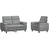 Sofa Sofos komplektas 2 vnt. Šviesiai pilka Audinys