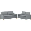 Sofa Sofos komplektas 2 vnt. Šviesiai pilka Audinys