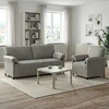 Sofa Sofos komplektas 2 vnt. Šviesiai pilka Aksomas