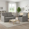 Sofa Sofos komplektas 2 vnt. Šviesiai pilka Aksomas
