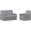 Sofa Sofos komplektas 2 vnt. Šviesiai pilka Audinys