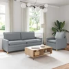 Sofa Sofos komplektas 2 vnt. Šviesiai pilka Audinys