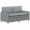 Sofa Sofos komplektas 2 vnt. Šviesiai pilka Audinys
