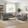 Sofa Sofos komplektas 2 vnt. Šviesiai pilka Aksomas