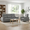 Sofa Sofos komplektas 2 vnt. Šviesiai pilka Audinys