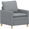 Sofa Sofos komplektas 2 vnt. Šviesiai pilka Audinys