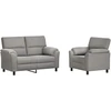 Sofa Sofos komplektas 2 vnt. Šviesiai pilka Aksomas