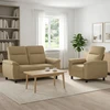 Sofa Sofos komplektas 2 vnt. Šviesiai rudas Audinys