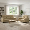 Sofa Sofos komplektas 2 vnt. Šviesiai rudas Audinys