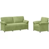 Sofa Sofos komplektas 2 vnt. Šviesiai žalia Aksomas