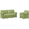 Sofa Sofos komplektas 2 vnt. Šviesiai žalia Aksomas