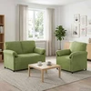 Sofa Sofos komplektas 2 vnt. Šviesiai žalia Aksomas