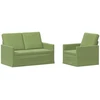 Sofa Sofos komplektas 2 vnt. Šviesiai žalia Aksomas
