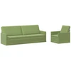 Sofa Sofos komplektas 2 vnt. Šviesiai žalia Aksomas