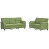 Sofa Sofos komplektas 2 vnt. Šviesiai žalia Aksomas