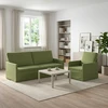 Sofa Sofos komplektas 2 vnt. Šviesiai žalia Aksomas