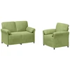 Sofa Sofos komplektas 2 vnt. Šviesiai žalia Aksomas