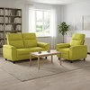 Sofa Sofos komplektas 2 vnt. Šviesiai žalia Audinys