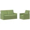 Sofa Sofos komplektas 2 vnt. Šviesiai žalia Aksomas
