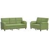 Sofa Sofos komplektas 2 vnt. Šviesiai žalia Aksomas