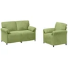 Sofa Sofos komplektas 2 vnt. Šviesiai žalia Aksomas