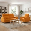 Sofa Sofos komplektas 2 vnt. Tamsiai geltona Audinys