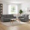 Sofa Sofos komplektas 2 vnt. Tamsiai pilka Aksomas