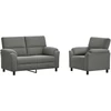 Sofa Sofos komplektas 2 vnt. Tamsiai pilka Aksomas