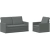 Sofa Sofos komplektas 2 vnt. Tamsiai pilka Audinys