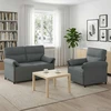 Sofa Sofos komplektas 2 vnt. Tamsiai pilka Audinys