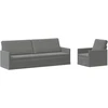 Sofa Sofos komplektas 2 vnt. Tamsiai pilka Aksomas