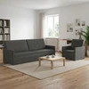 Sofa Sofos komplektas 2 vnt. Tamsiai pilka Kordūrinis audinys