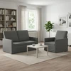 Sofa Sofos komplektas 2 vnt. Tamsiai pilka Aksomas