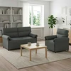Sofa Sofos komplektas 2 vnt. Tamsiai pilka Audinys