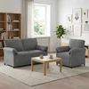 Sofa Sofos komplektas 2 vnt. Tamsiai pilka Aksomas