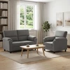 Sofa Sofos komplektas 2 vnt. Tamsiai pilka Aksomas