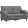 Sofa Sofos komplektas 2 vnt. 3 vietos Tamsiai pilka 174 x 85 x 93 cm